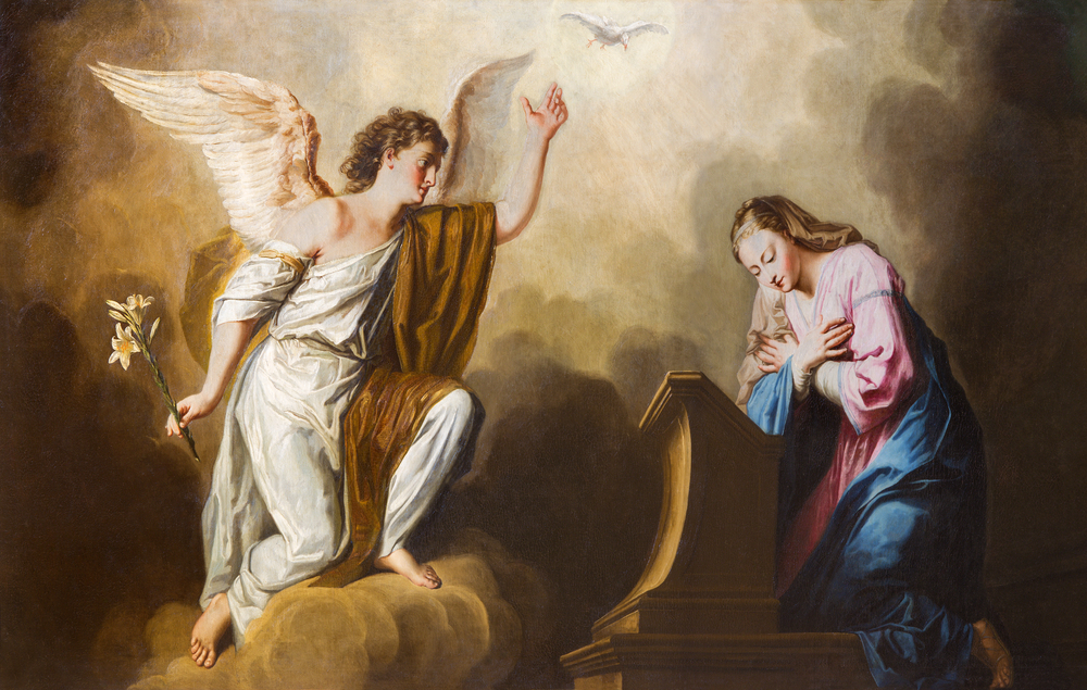 The Angel Gabriel appears to the Virgin Mary