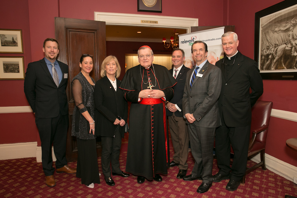 Cardinal Burke with Relevant Radio associates and others