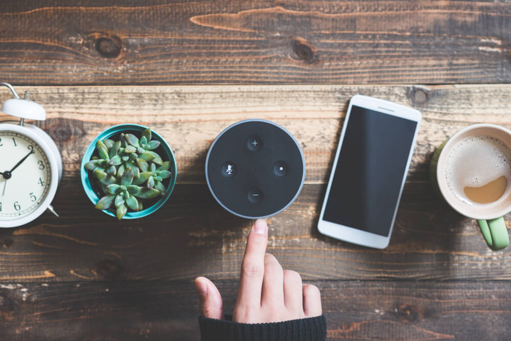 smart speaker and smartphone