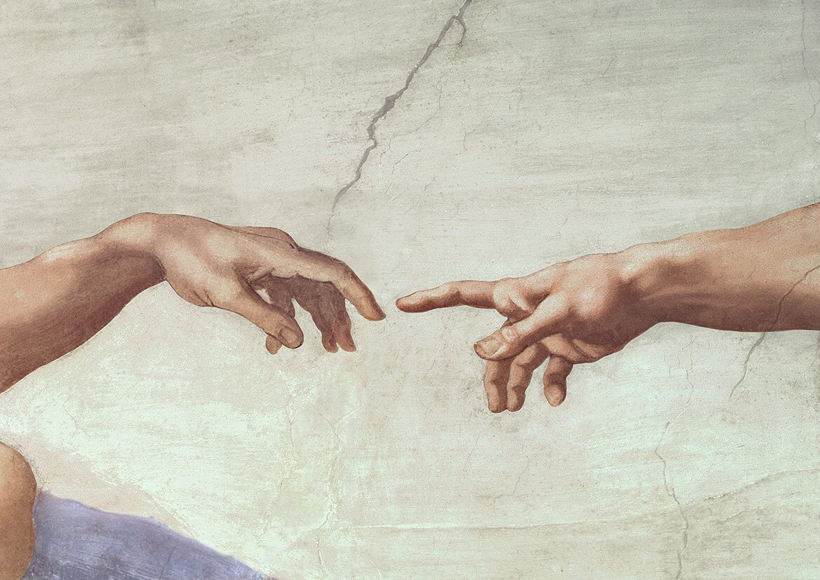 Hands of God and Adam from Michelangelo's Sistine Chapel