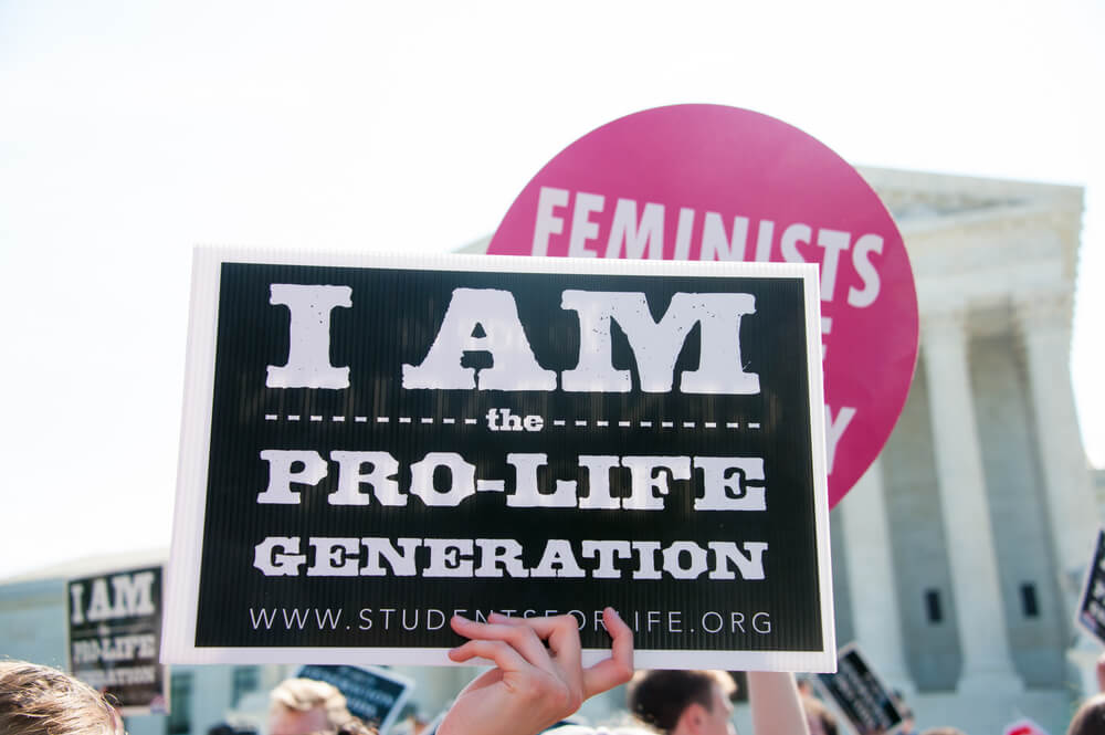 signs at pro life march