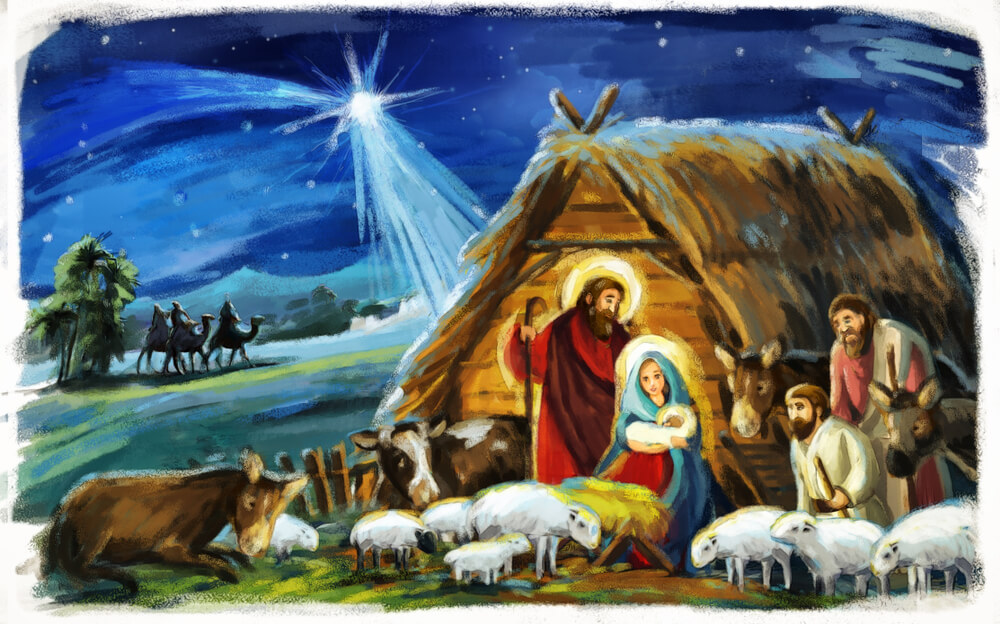 Nativity painting