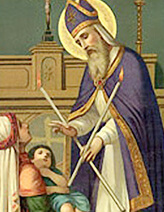 Saint Blaise blessing with candles