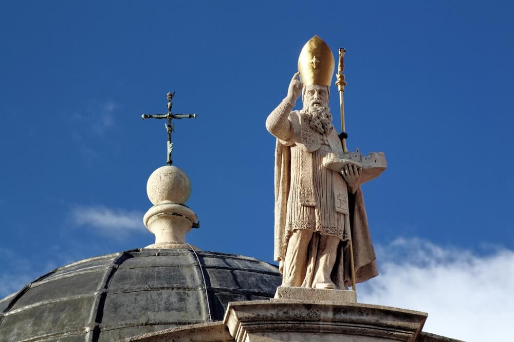 Saint Blaise statue
