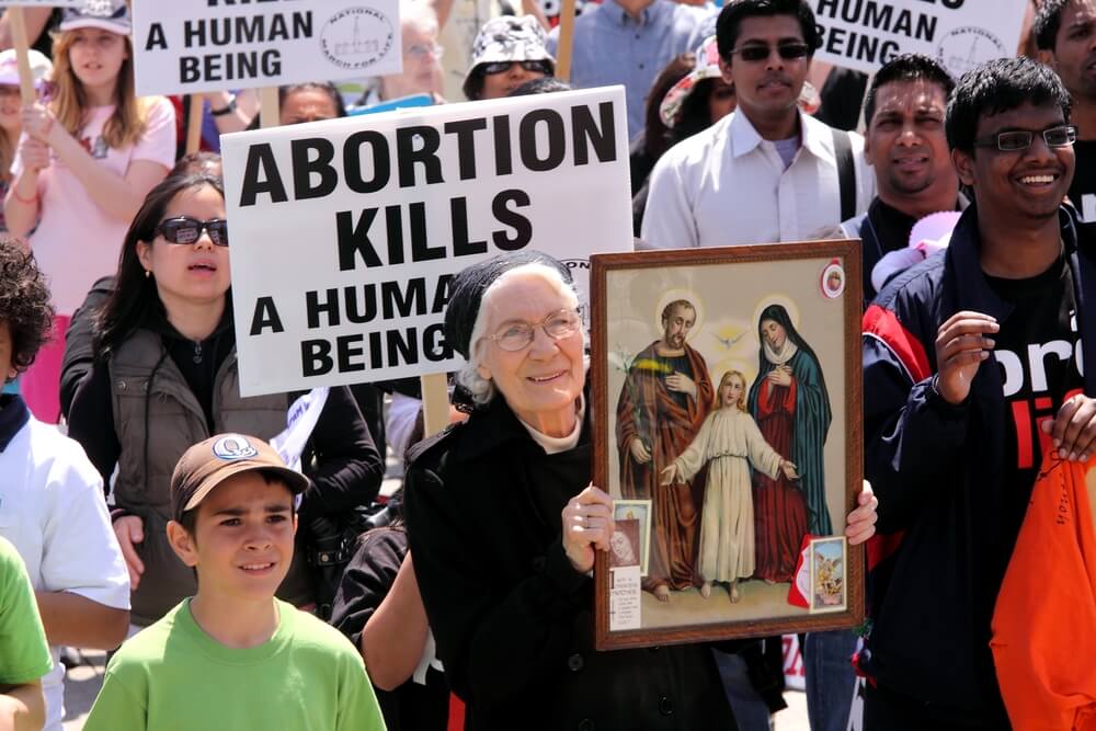 Nun joins pro-lifers at a Pro Life march