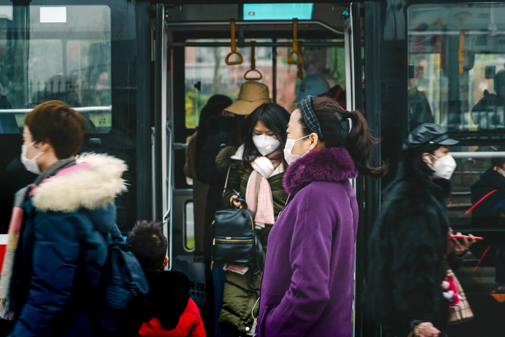 people wear face masks amid coronavirus outbreak