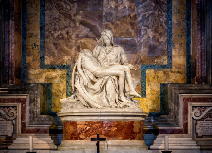Grieving Mother Looks to Mary at the Foot of the Cross