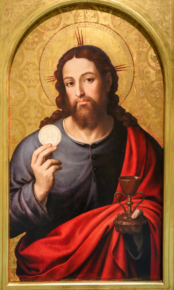 Jesus with the Holy Eucharist painting