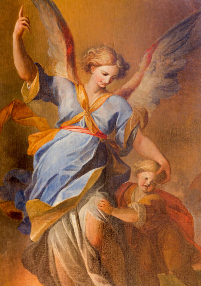 painting of guardian angel and child