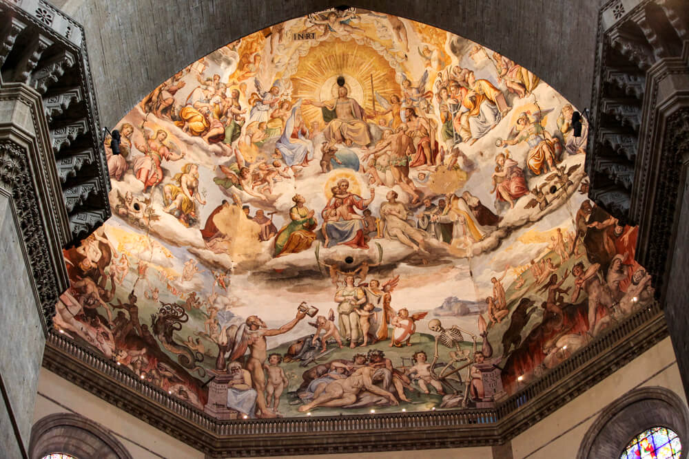 painting of the final judgement, heaven and hell