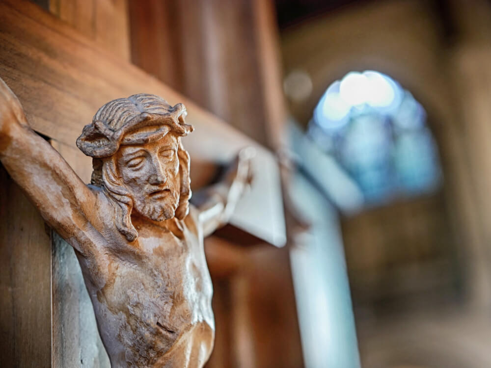 wooden carved Crucifix