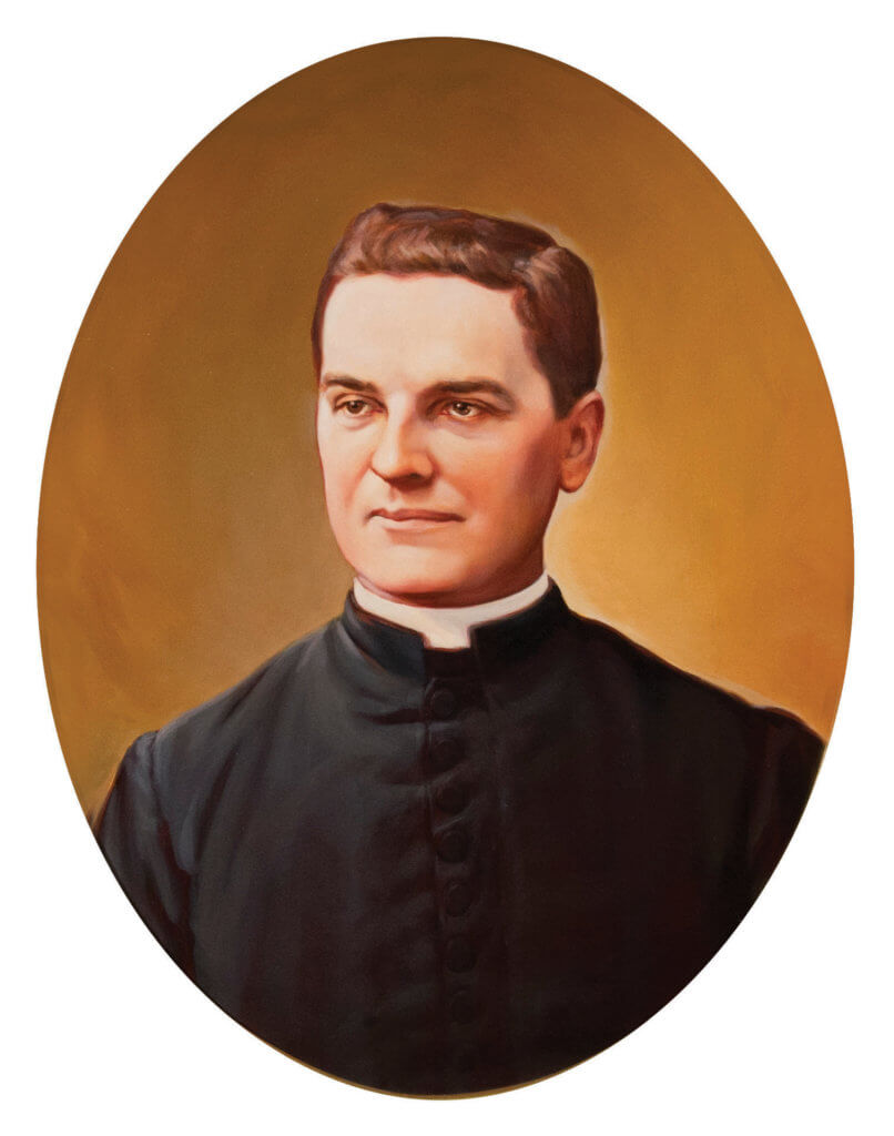 Father McGivney portrait by Chas Fagen, 2016