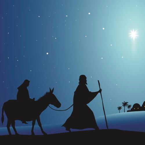 Joseph and Mary Journeying to Bethlehem