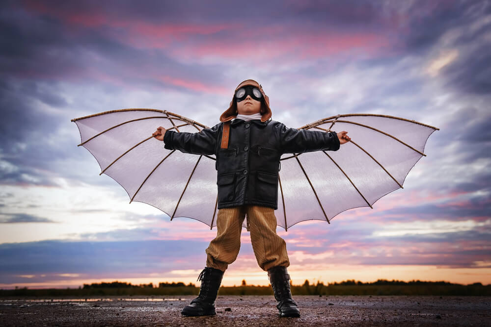 Boy imagines flying, overcomes being discouraged