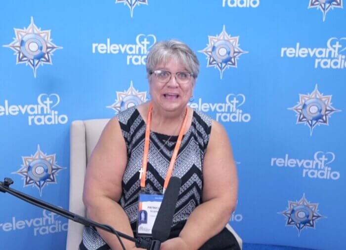 Patricia shares her LOVE for Relevant Radio at the Eucharistic Congress