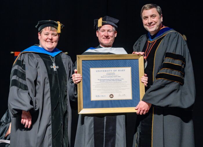 Fr. Rocky Delivers Commencement Address at University of Mary