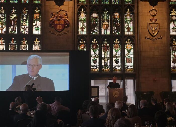Chicago Bible Society Presents Fr. Rocky with Gutenberg Award Chicago Bible Society Presents Fr. Rocky with Gutenberg Award