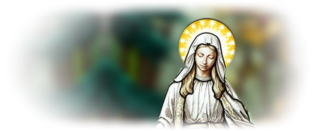 Stained glass of Our Lady of Champion